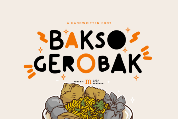 Bakso Gerobak: A Playful Display Font That Makes Your Brand Instantly Memorable