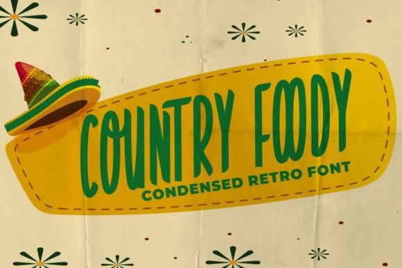 Country Foody: A Retro Display Font That Stops Scrolling