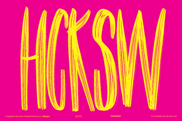 Hacksaw: A Bold, Handmade Display Font for Brand Personality