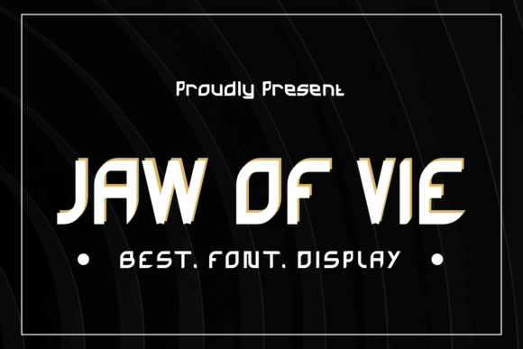 Jaw of Vie: A Bold Display Font for Handmade Brands
