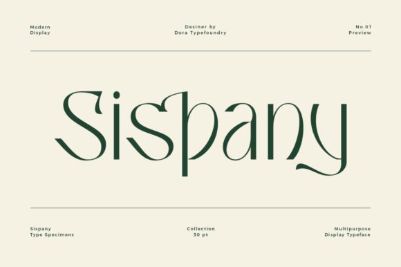 Sispany: A Display Font That Breathes Quiet Confidence
